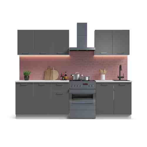 Кухонный гарнитур Люкс-200 Серый графит арт. 521101